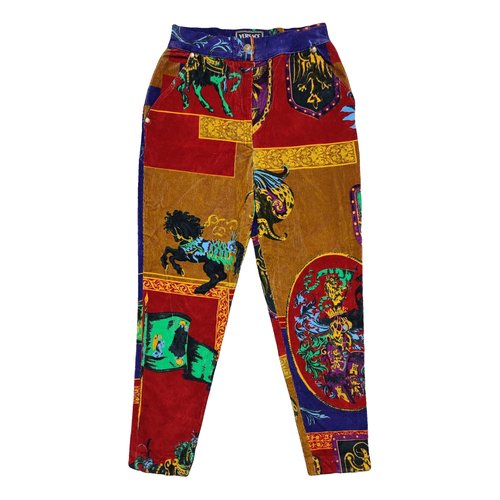 Pre-owned Versace Bootcut Jeans In Multicolour