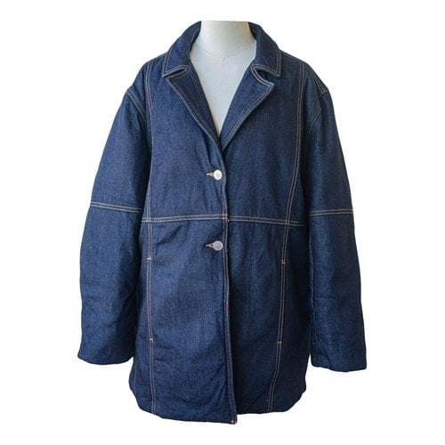 Pre-owned Ganni Peacoat In Blue