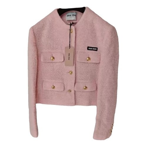 Pre-owned Miu Miu Wool Jacket In Pink