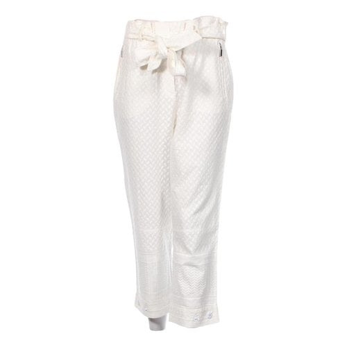 Pre-owned Lala Berlin Trousers In White
