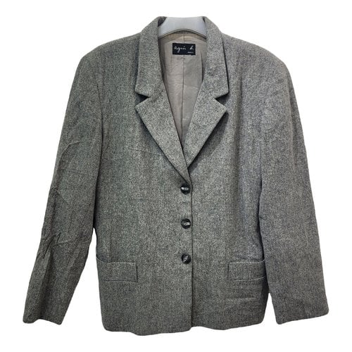 Pre-owned Agnès B. Wool Jacket In Anthracite
