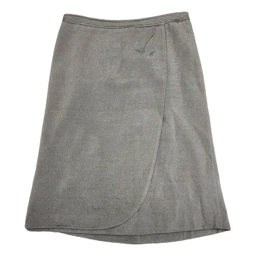 Pre-owned Armani Collezioni Wool Mid-length Skirt In Anthracite