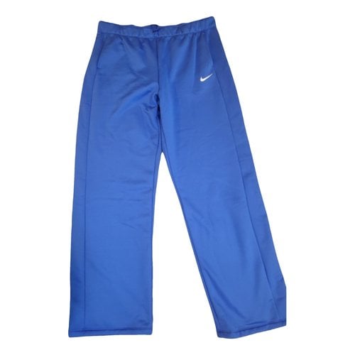 Pre-owned Nike Straight Pants In Blue