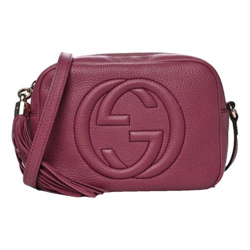 Pre-owned Gucci Soho Leather Crossbody Bag In Pink