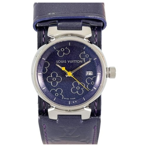 Pre-owned Louis Vuitton Watch In Purple
