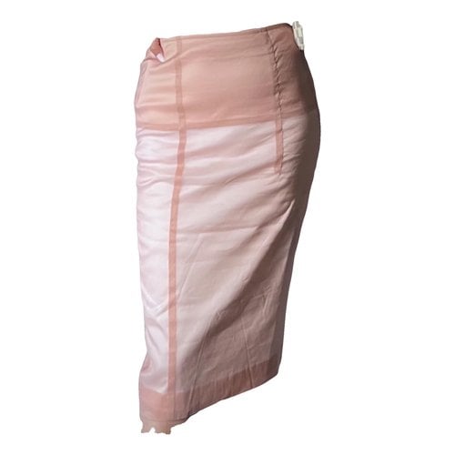 Pre-owned Victoria Beckham Silk Mid-length Skirt In Pink