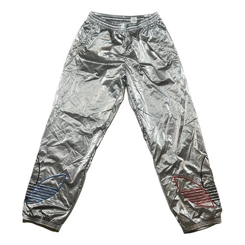Pre-owned Adidas Originals Trousers In Silver