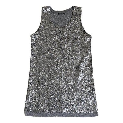 Pre-owned Balmain Glitter Mini Dress In Metallic