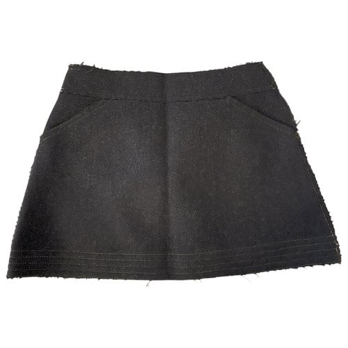 Pre-owned Fendi Wool Mini Skirt In Grey