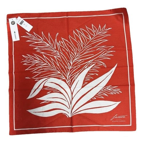 Pre-owned Lacoste Silk Handkerchief In Orange