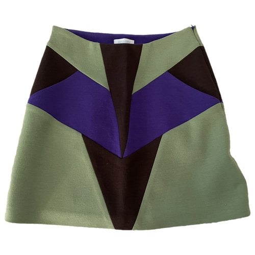 Pre-owned Emilio Pucci Wool Mini Skirt In Green