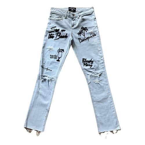 Pre-owned Filles À Papa Slim Jeans In Blue
