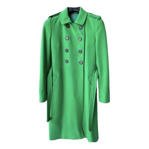 Pre-owned Ballantyne Wool Coat In Green