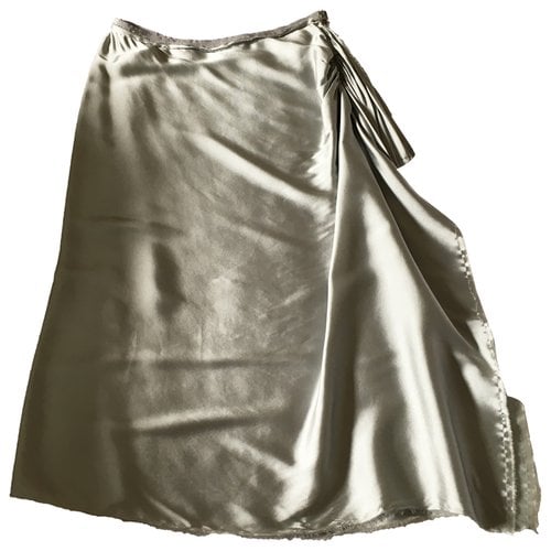 Pre-owned Lanvin Silk Mid-length Skirt In Grey