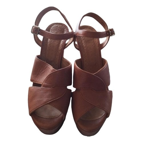 Pre-owned Chie Mihara Leather Sandals In Brown