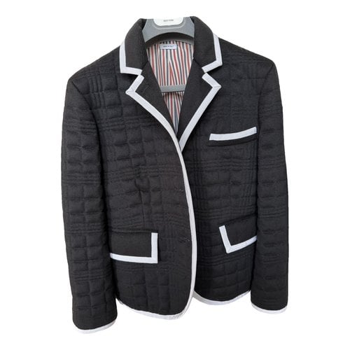 Pre-owned Thom Browne Cashmere Peacoat In Black