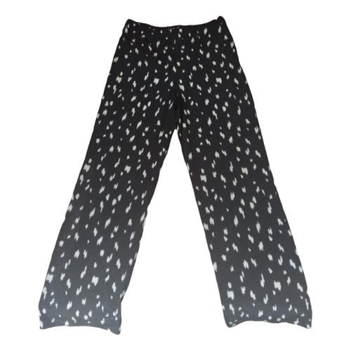 Pre-owned Agnès B. Straight Pants In Black