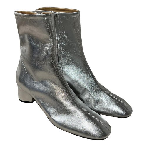 Pre-owned Aeyde Leather Boots In Silver