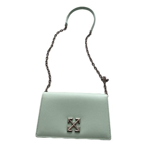 Pre-owned Off-white Leather Handbag In Green