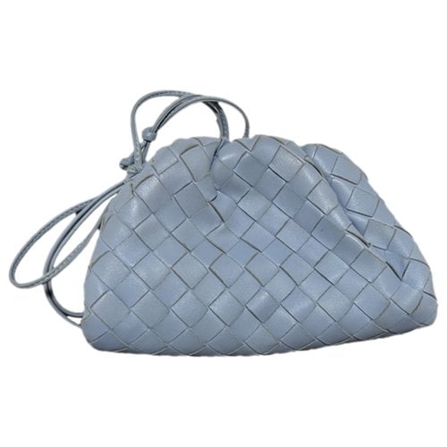Pre-owned Bottega Veneta Pouch Leather Handbag In Blue