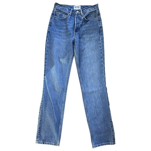 Pre-owned Rouje Straight Jeans In Blue