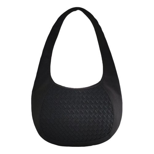 Pre-owned Bottega Veneta Veneta Silk Handbag In Black