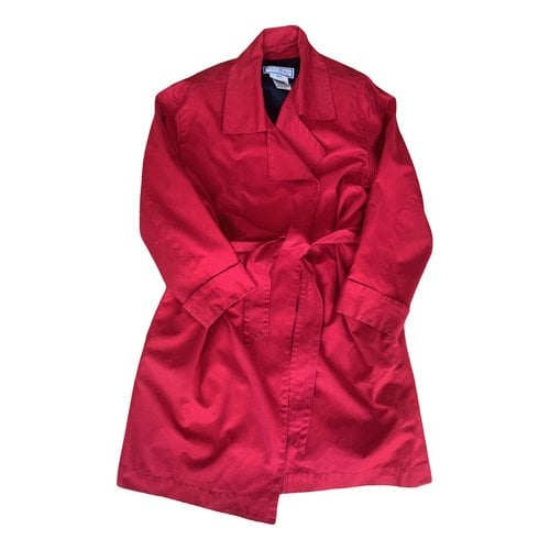 Pre-owned Saint Laurent Trench Coat In Red