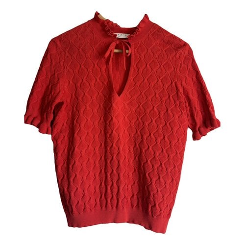 Pre-owned Sandro Spring Summer 2020 Jersey Top In Red
