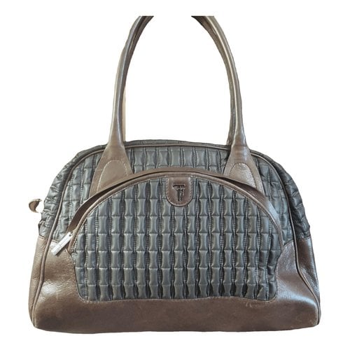 Pre-owned Trussardi Leather Handbag In Brown