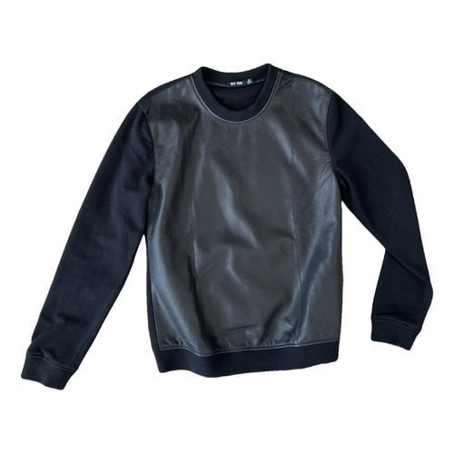 Pre-owned Blk Dnm Leather Jumper In Black
