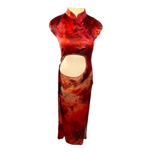 Pre-owned Kim Shui Silk Maxi Dress In Red