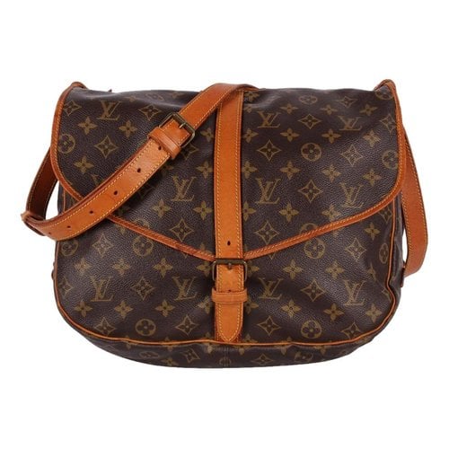 Pre-owned Louis Vuitton Saumur Leather Crossbody Bag In Brown