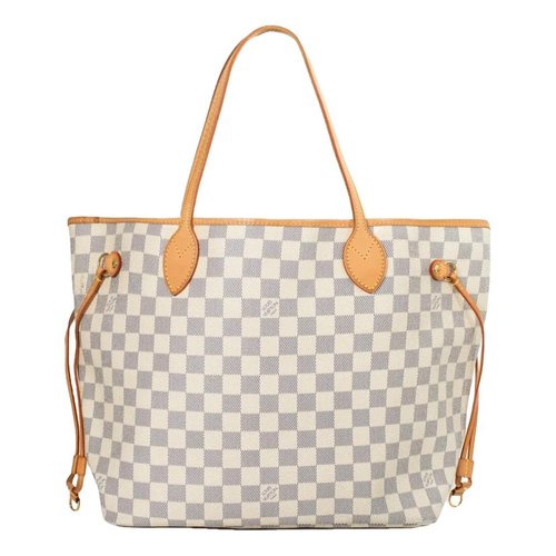 Pre-owned Louis Vuitton Neverfull Cloth Tote In Blue