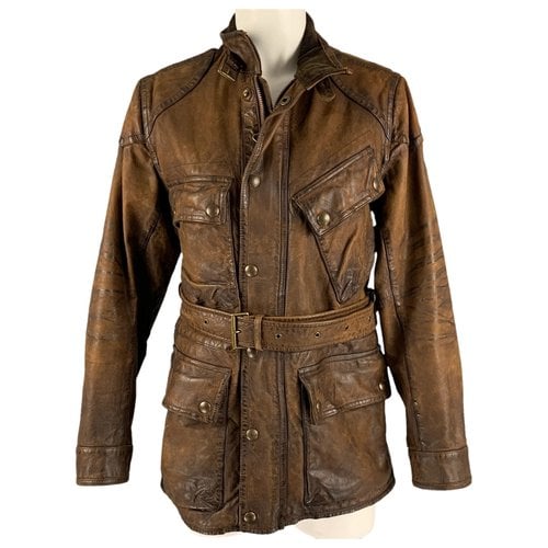Pre-owned Ralph Lauren Leather Coat In Brown