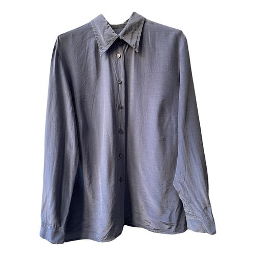 Pre-owned Trussardi Silk Shirt In Blue