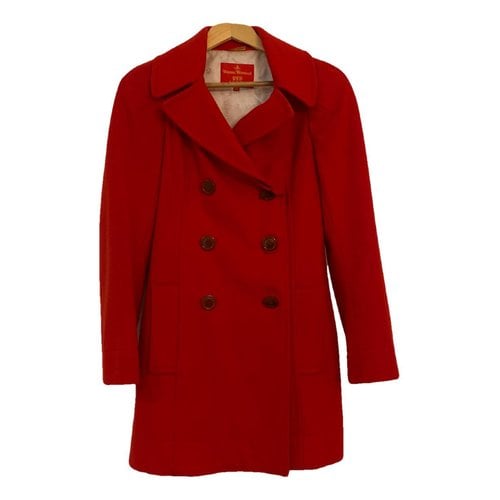 Pre-owned Vivienne Westwood Red Label Wool Peacoat In Red