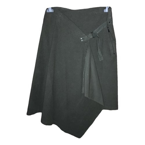 Pre-owned Ikks Mid-length Skirt In Khaki