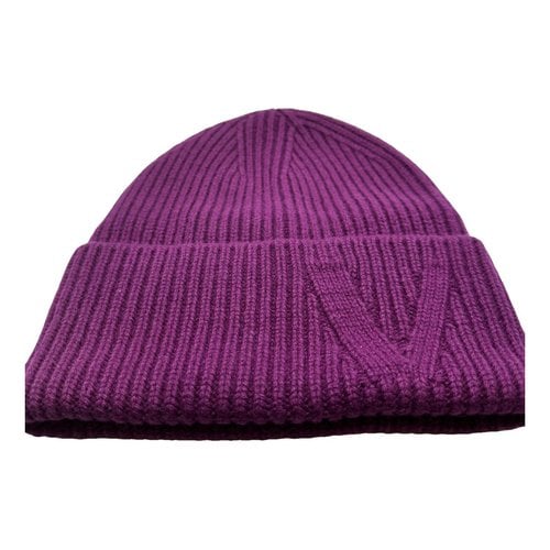 Pre-owned Versace Wool Hat In Purple