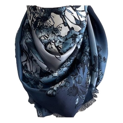 Pre-owned Dior Scarf In Blue