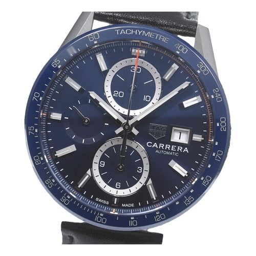 Pre-owned Tag Heuer Carrera Watch In Navy