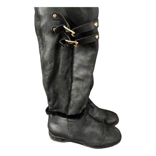 Pre-owned Jimmy Choo Leather Snow Boots In Black