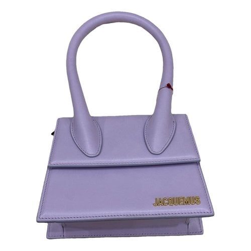 Pre-owned Jacquemus Chiquito Leather Handbag In Purple