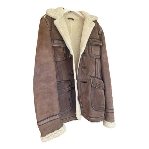 Pre-owned Dsquared2 Shearling Vest In Brown