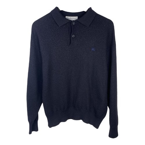 Pre-owned Burberry Pull In Navy