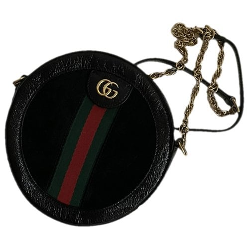 Pre-owned Gucci Ophidia Round Crossbody Bag In Black