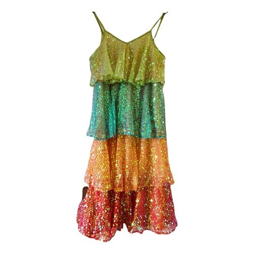 Pre-owned Sundress Glitter Mid-length Dress In Multicolour