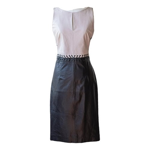 Pre-owned Paule Ka Leather Mid-length Dress In Multicolour