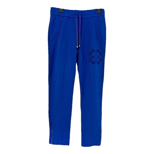 Pre-owned Chanel Straight Pants In Blue