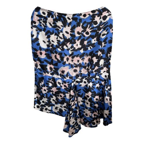 Pre-owned Marni Silk Mid-length Skirt In Blue