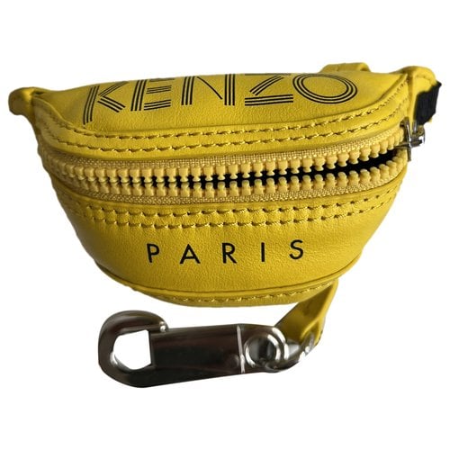 Pre-owned Kenzo Leather Small Bag In Yellow